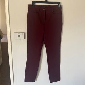 LOFT Burgundy Skinny Pants
